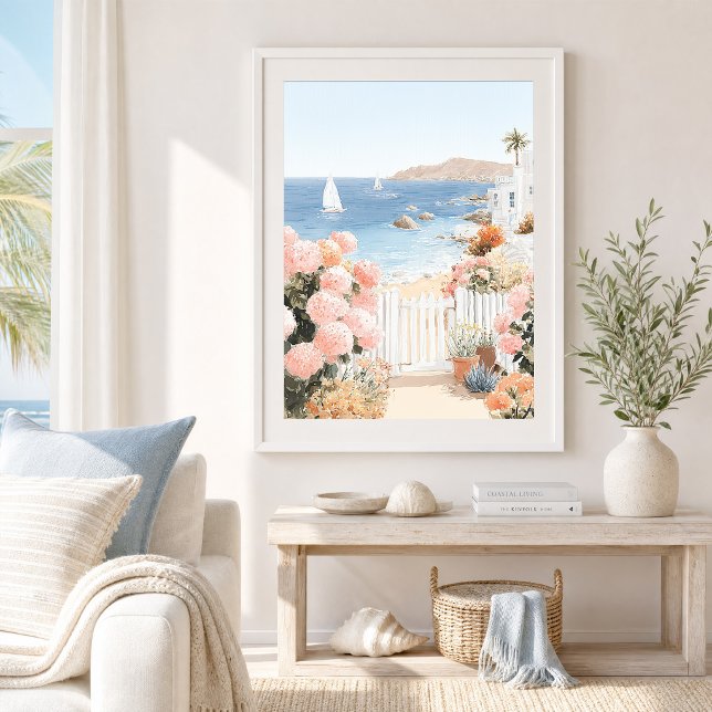 Impression d'art de voiliers avec vue sur jardin c (Créateur téléchargé)