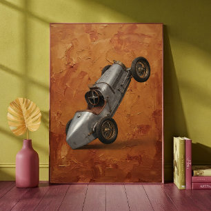 Impression d'art de voiture de course vintage fais