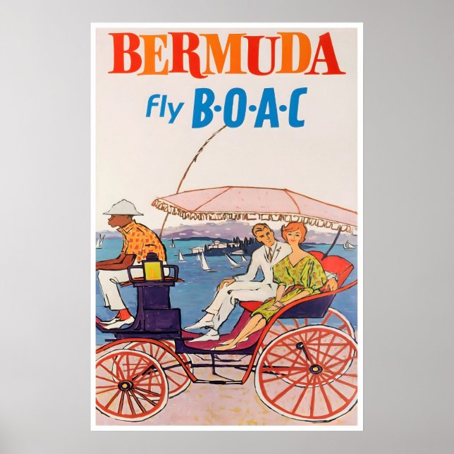 Impression d'art des Bermudes Affiche de voyage BO (Devant)