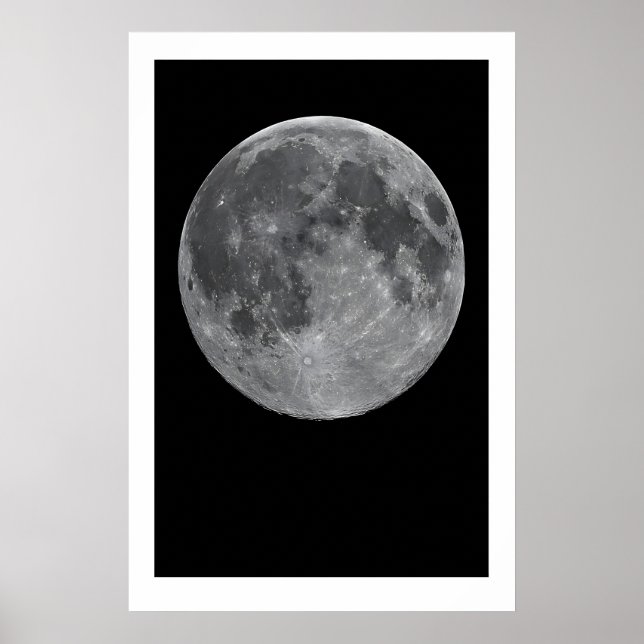 Impression d'art des phases lunaires Triptyque Lun (Devant)