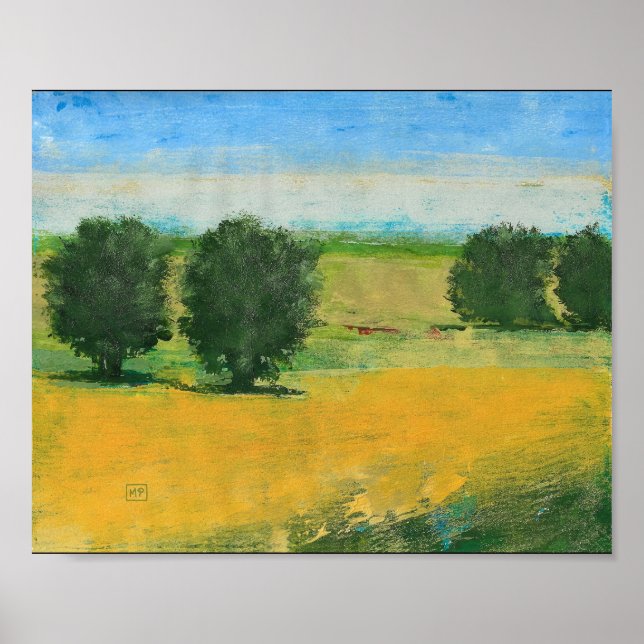 Impression d'art des pommiers jumeaux (Devant)