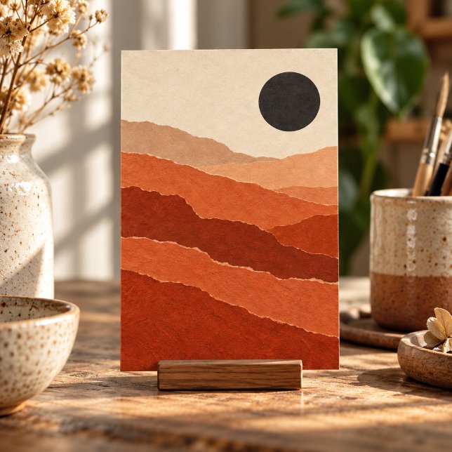 Impression d'art d'étude de papier de Canyon (4 x 6 inch unframed semi-gloss print. Flat printed artwork. Styled scene; props not included.)