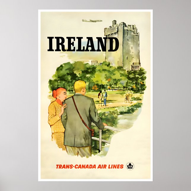 Impression d'art d'Irlande vintage Affiche de voya (Devant)