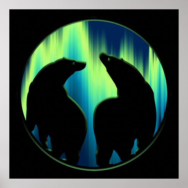 Impression d'art d'ours Affiche tribale d'ours LG (Devant)