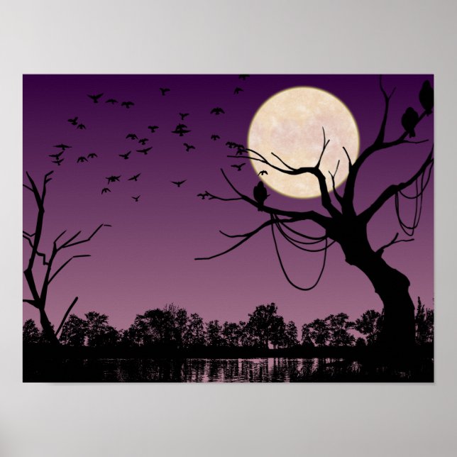 Impression d'art du ciel de la nuit d'Halloween —  (Devant)