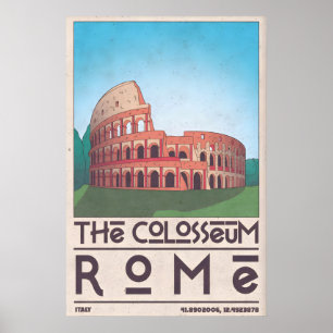 Impression d'art du Colisée de Rome, Affiche de vo