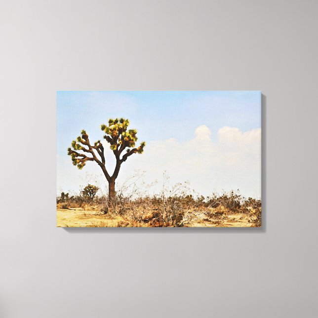Impression d'art du désert de cactus de Joshua Tre (Recto)