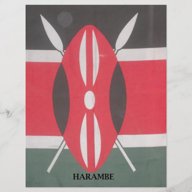 Impression d'art du drapeau vintage du Kenya (Devant)