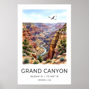 Impression d'art du Grand Canyon Panorama du déser