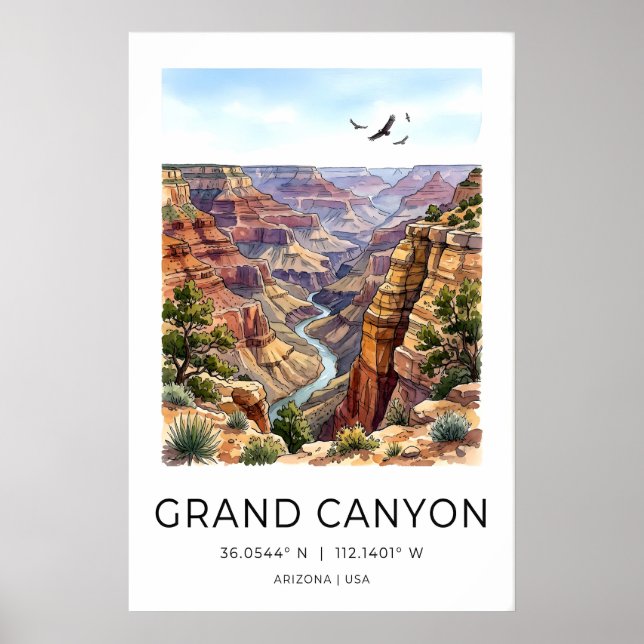 Impression d'art du Grand Canyon Panorama du déser (Devant)