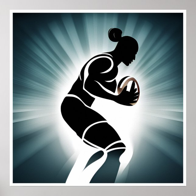 Impression d'art du joueur de rugby (Devant)