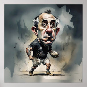 Impression d'art du joueur de rugby