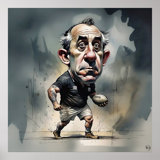 Impression d'art du joueur de rugby (Devant)