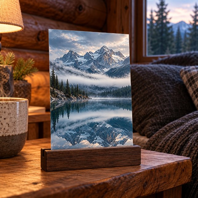 Impression d'art du lac sans vent (4 x 6 inch unframed semi-gloss print. Flat printed artwork. Styled scene; props not included.)