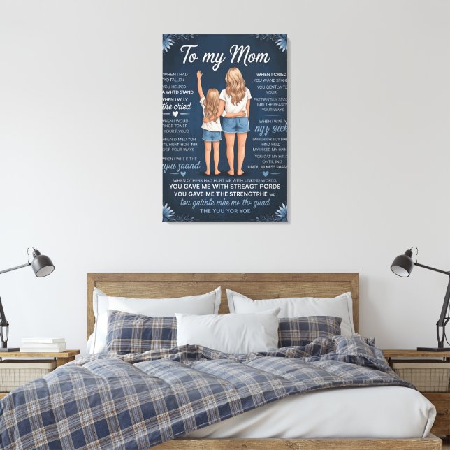 Impression d'art du lien mère-fille – Blonde senti (Insitu(Chambre))