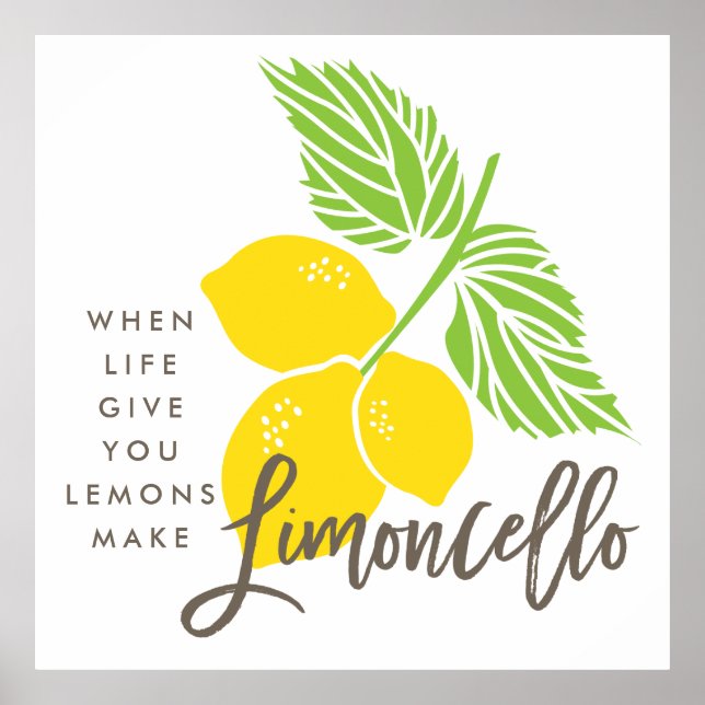 Impression d'art du Limoncello, quand la vie vous  (Devant)