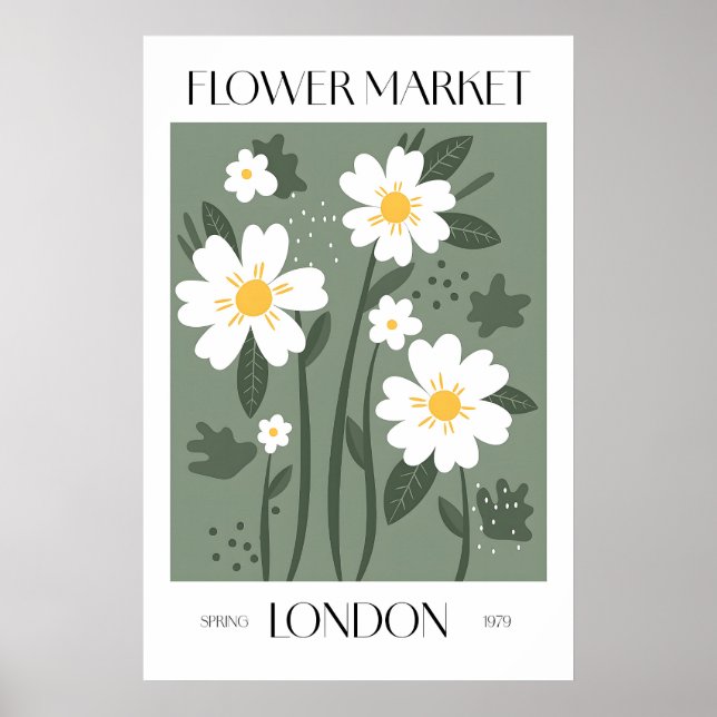 Impression d'art du marché aux fleurs – Londres Pr (Devant)