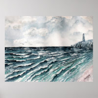 impression d'art du phare maritime