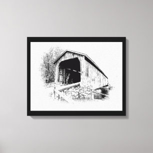 Impression d'art du pont couvert