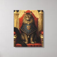 Impression d'art du trône de chat Maine Coon noble