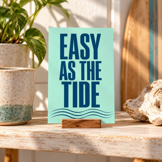 Impression d'art Easy as the Tide (4 x 6 inch unframed semi-gloss print. Flat printed artwork. Styled scene; props not included.)