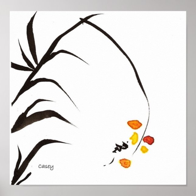 Impression d'art en fleurs jaunes (Devant)