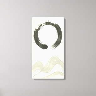Impression d'art en ligne abstraite Japandi beige