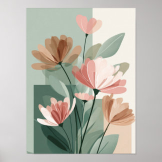 Impression d'art en ligne floral Boho | Min botani