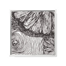 Impression d'art en ligne florale noir et blanc ab
