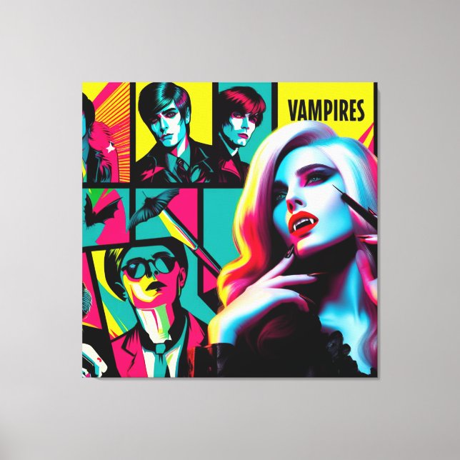 Impression d'art en toile Glam Vamps (Recto)