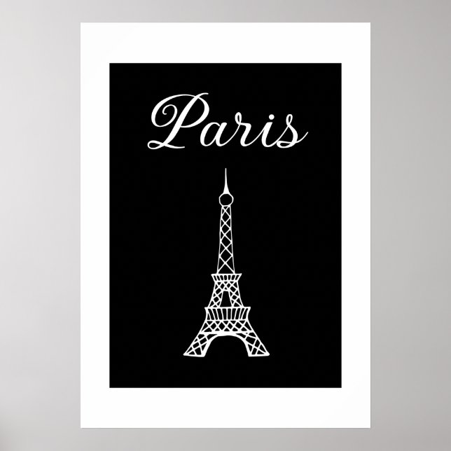 Impression d'art encadrée de la Tour Eiffel de Par (Devant)