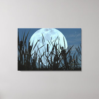 Impression d'art entre la lune et le marais