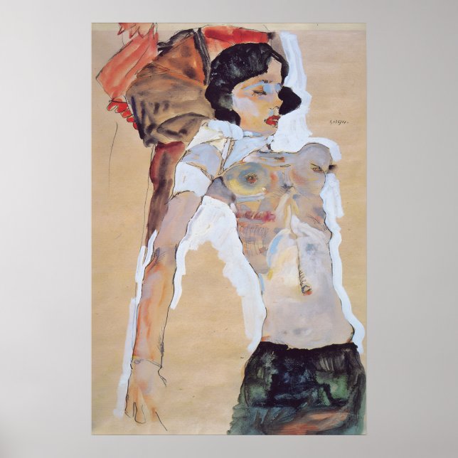 Impression d'art expressionniste Egon Schiele Mais (Devant)