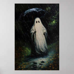 Impression d'art Fantôme dans la Pluie Cottagecore