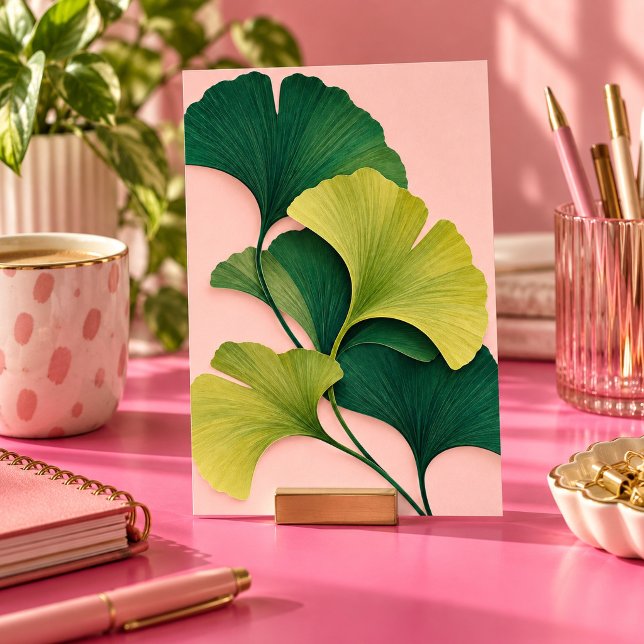 Impression d'art Feuilles en Mouvement (4 x 6 inch unframed semi-gloss print. Flat printed artwork. Styled scene; props not included.)