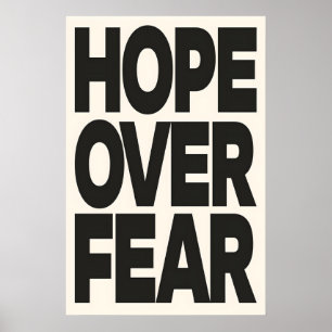 Impression d'art fine A3 A4 Hope Over Fear. Art de
