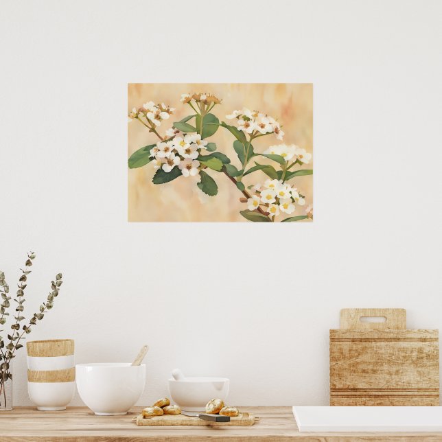 Impression d'art floral de fleurs d'arbre (Cuisine)