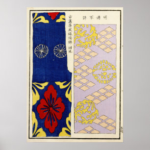Impression d'art géométrique asiatique antique de