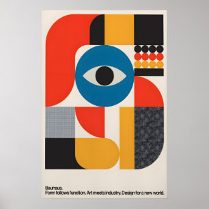 Impression d'art géométrique Bauhaus Moderniste du
