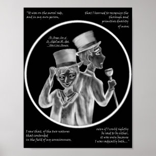 Impression d'art gothique Halloween M. Hyde et Dr