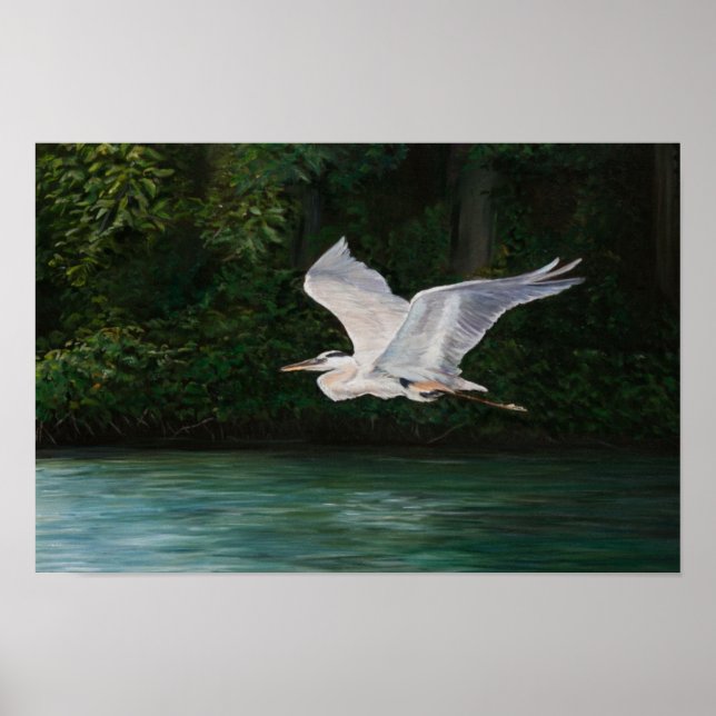 Impression d'art Great Blue Heron (Devant)