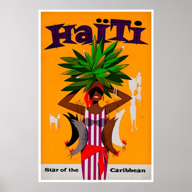 Impression d'art Haïti Affiche de voyage haïtien M (Devant)
