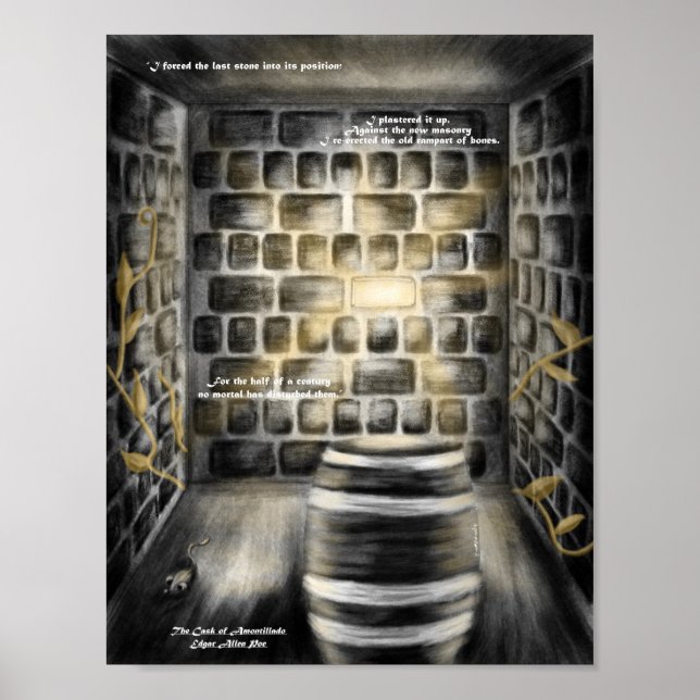 Impression d'art Halloween Le Cask de Amontillado (Devant)
