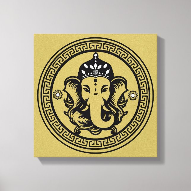 Impression d'art hindou sur le thème de Ganesha (Recto)