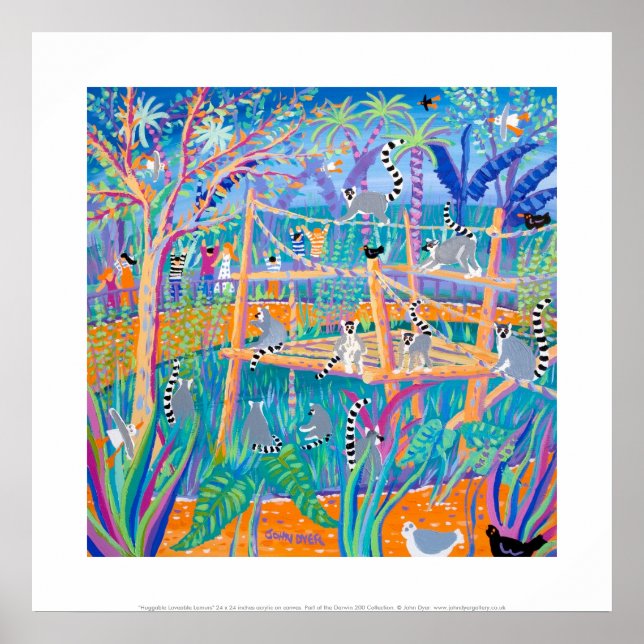 Impression d'art : Huggable lémuriens adorables (Devant)