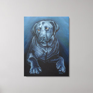 Impression d'art Labrador noir Impression de retri