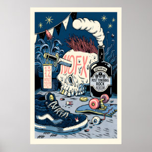 Impression d'art mate d'affiche de concert NOFX RE