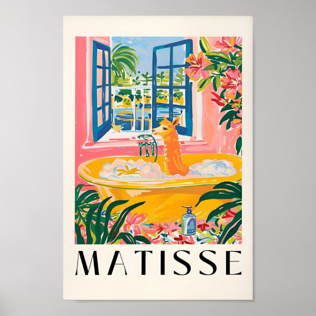 Impression D'Art Matisse, Alpaca Dans La Baignoire (Devant)