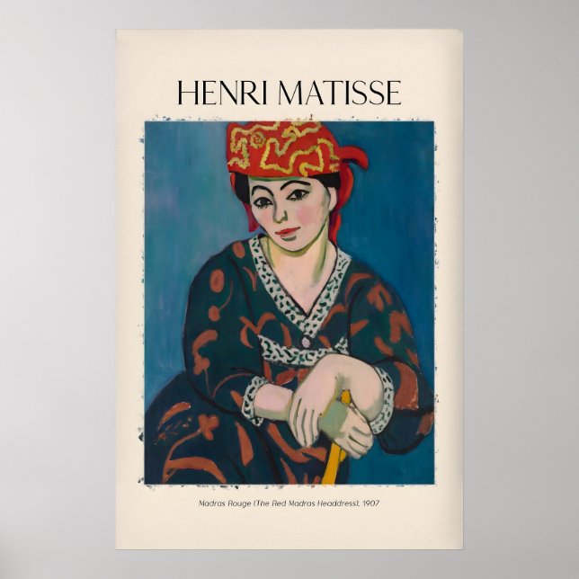 Impression d'art Matisse - Madras Rouge Rouge Head (Devant)