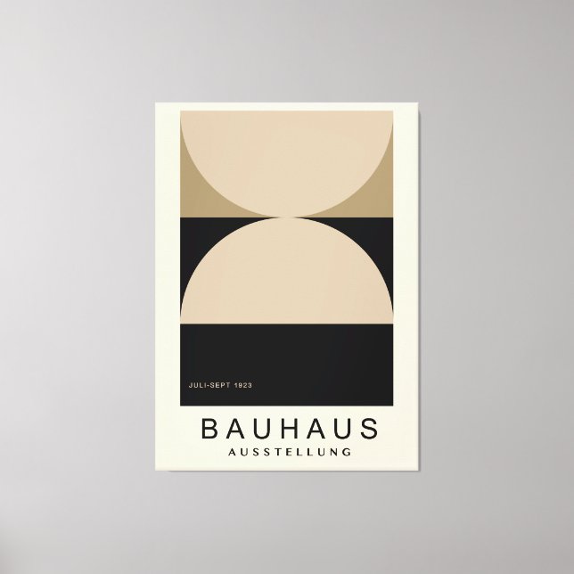 Impression d'art moderne Bauhaus Beige Noir Demi-C (Recto)